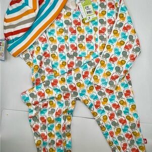 Zutano Colorful Elephant Print Kids One Piece 12-18